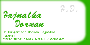 hajnalka dorman business card